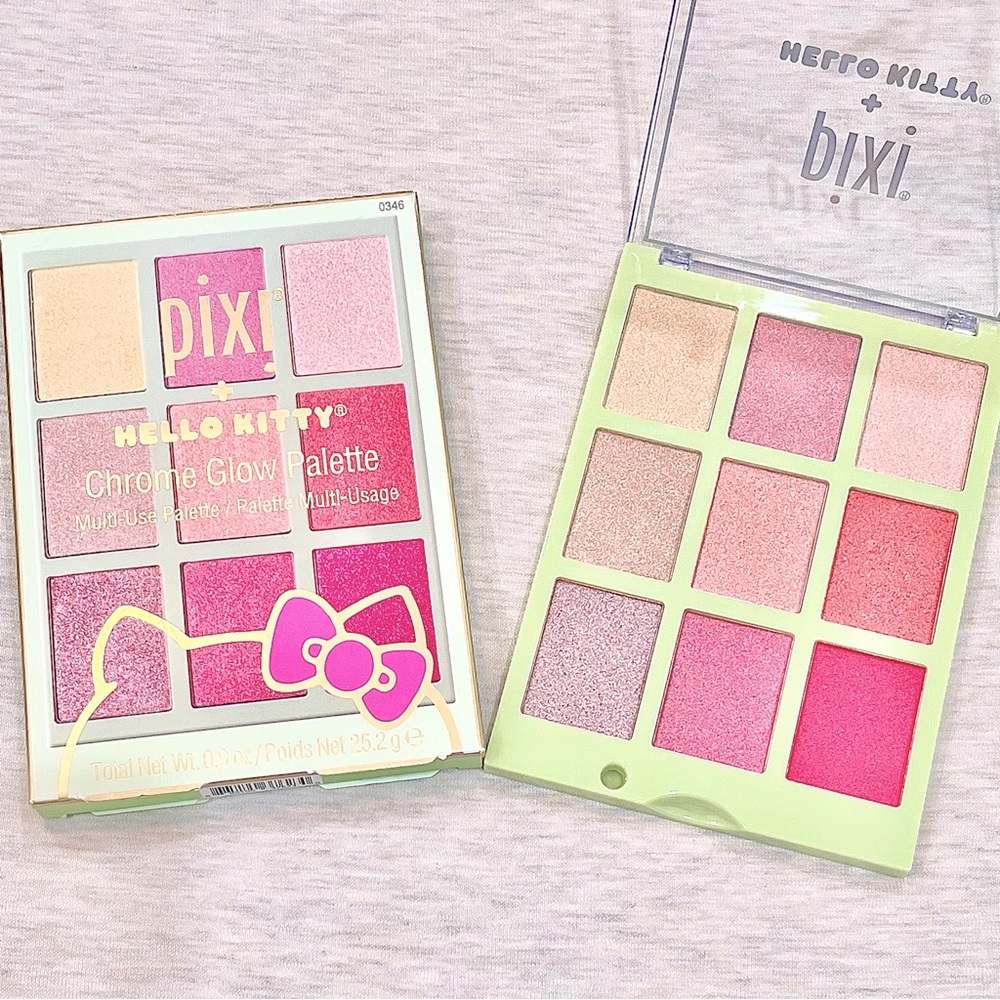 Pixi + Hello Kitty Chrome Colorful Glow Eyeshadow Shimmer Palette New $20